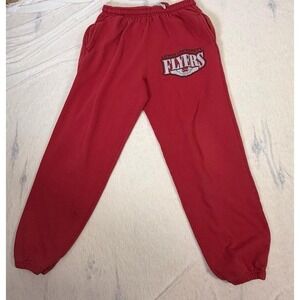 Champion Lewis University Flyers Sweatpants Red Fleece Joggers Mens M